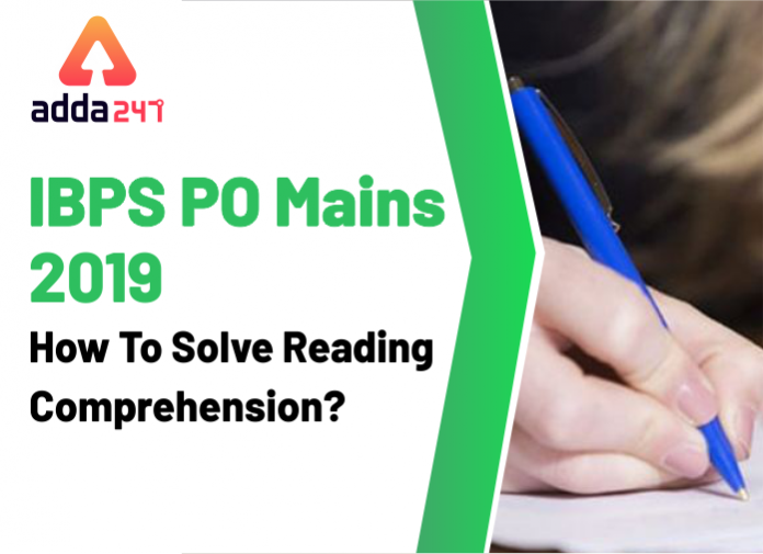 IBPS PO Mains 2019 - How To Solve Reading Comprehension