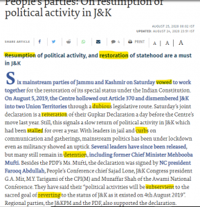 The Hindu Editorial Vocabulary- People's Parties | 25th August_50.1