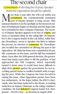 The Hindu Editorial Vocabulary- The Second Chair | 14 September_3.1