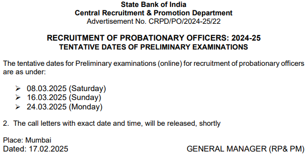स्टेट बैंक ने रिवाइज्ड की SBI PO एग्जाम डेट, अब इन तारीखों पर होगी SBI PO प्रीलिम्स परीक्षा | Latest Hindi Banking jobs_3.1