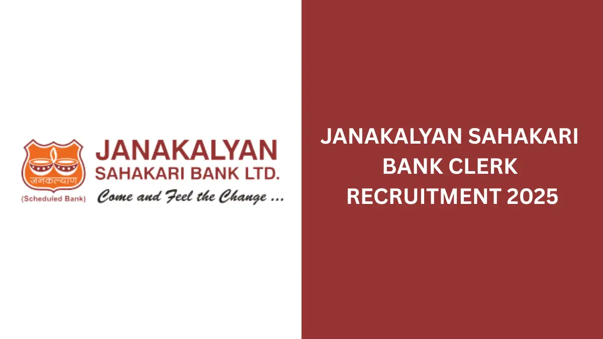 Janakalyan Sahakari Bank Clerk Recruitment 2025