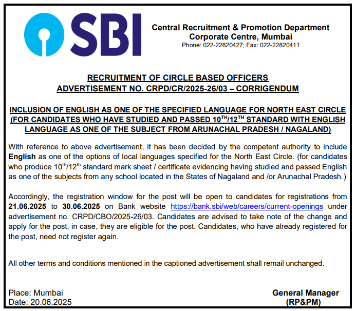 SBI CBO Recruitment 2025, Exam Date, Online Application Reopen for 2964 Vacancies_3.1