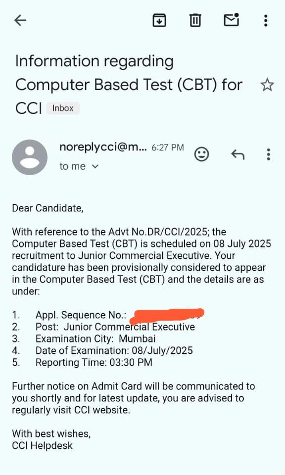 CCI Exam Date 2025 Out for 147 Various Posts, Selection Process, Exam Pattern_3.1