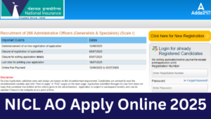NICL AO Apply Online 2025 Starts, Online Application Form for 266 Posts