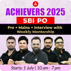 Achievers 2025 SBI PO
