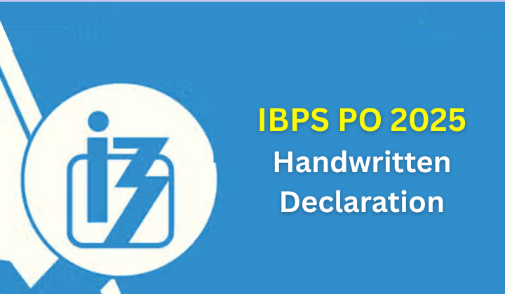 IBPS PO Handwritten Declaration 2025