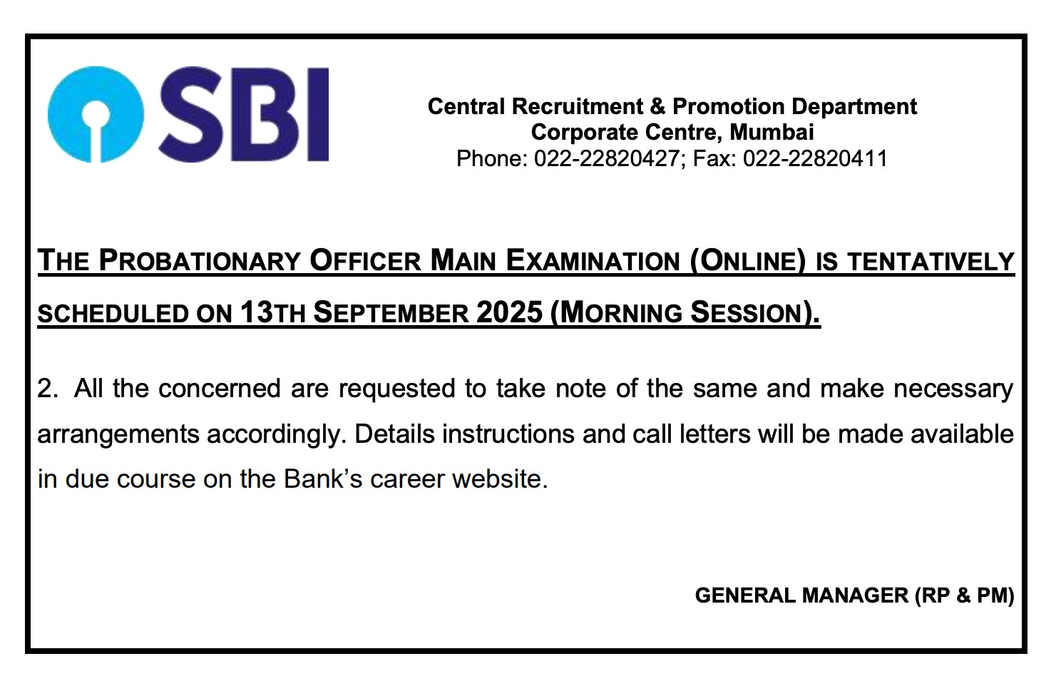 SBI PO Mains Exam Date 2025 Out, Mains Exam To Be Held on 13 September 2025_3.1