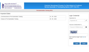 IBPS Clerk PET Call Letter