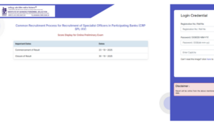 IBPS SO Score Card 2025
