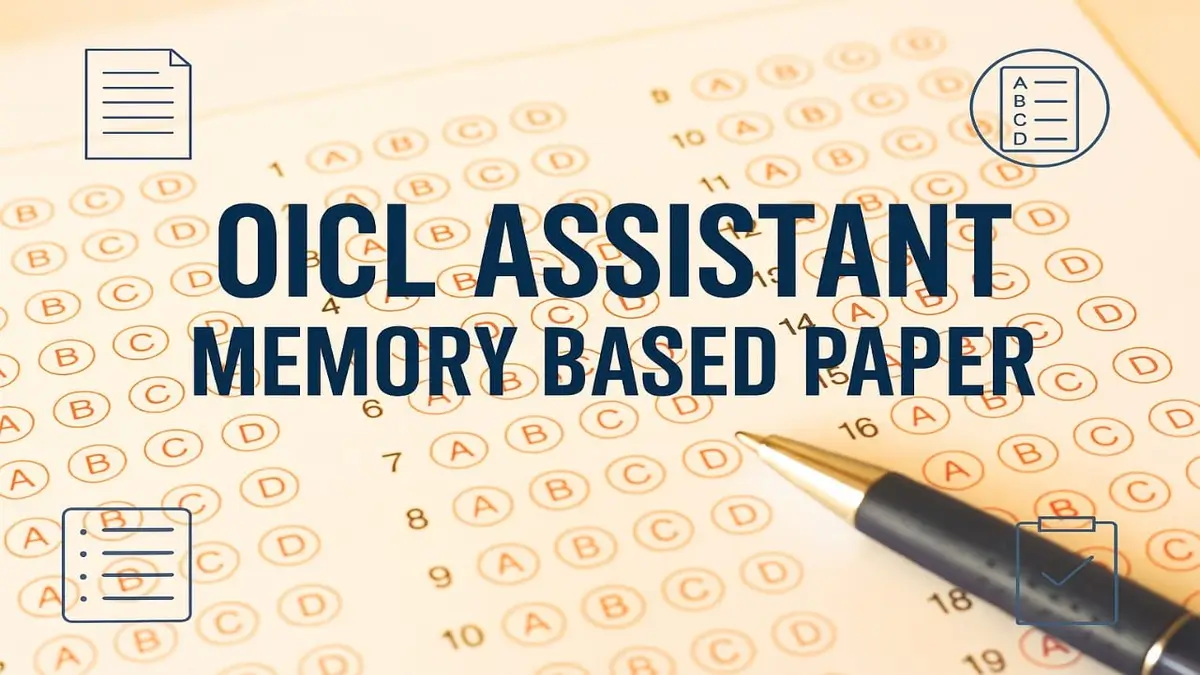 OICL Assistant Mains Memory Based Paper 2025