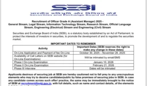 SEBI Grade A Notification 2025