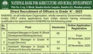 NABARD Grade A Recruitment 2025