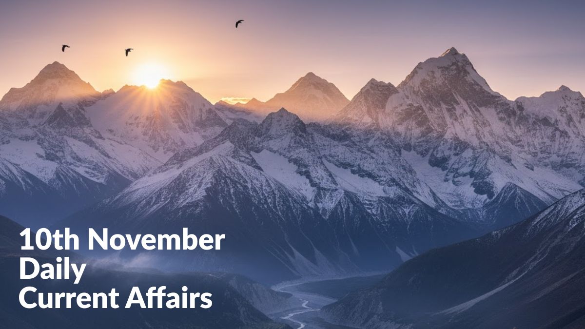 Daily Current Affairs 10th November, 2025