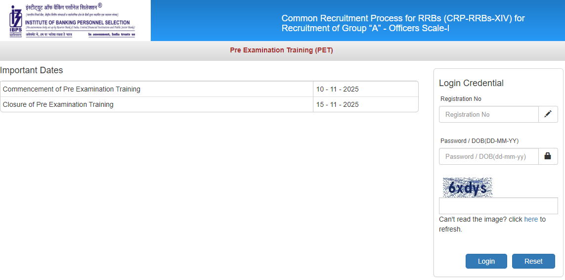 IBPS RRB PO PET Call Letter 2025