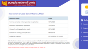 PNB LBO Recruitment 2025 Apply Online Starts at pnbindia.in for 750 Posts