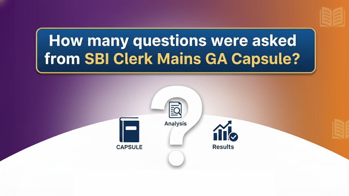 How many questions were asked from SBI Clerk Mains GA Capsule?