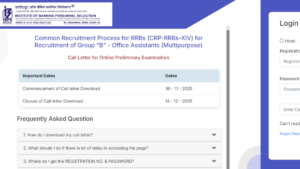 IBPS RRB Clerk Amit Card 2025