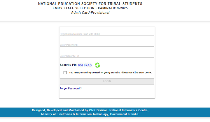 EMRS Teaching and Non-Teaching Admit Card 2025