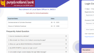 PNB LBO Admit Card 2025 Out at pnb.bank.in, Download Call Letter