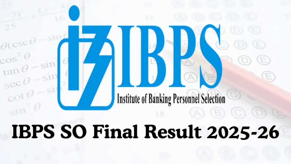 IBPS SO final result 2026 out