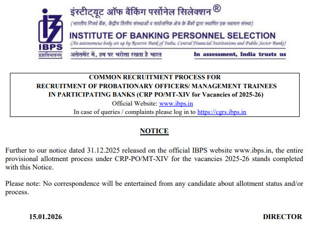 No Final Reserve List for IBPS PO and SO XIV Exams, Check Official Notice_3.1