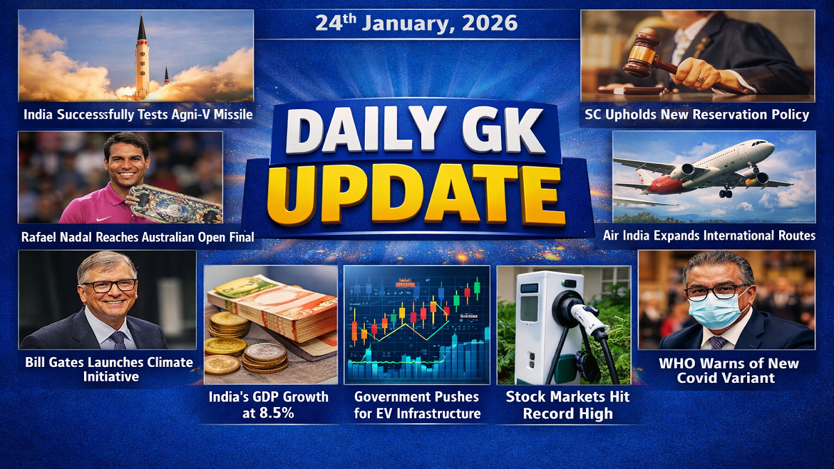 24th January, 2026 Current Affairs (Daily GK Update)
