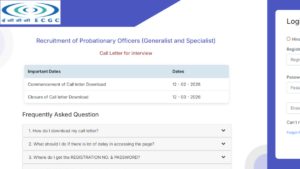ECGC PO Interview Call Letter 2026 Out, Direct Link To Download