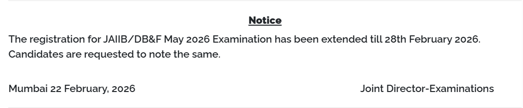 JAIIB Registration 2026, Last Date To Apply Extended Till 28 February_3.1