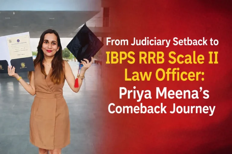 From Judiciary Setback to IBPS RRB Scale II Law Officer Priya Meena’s Comeback