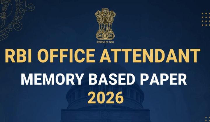RBI Office Attendant Memory Based Paper 2026