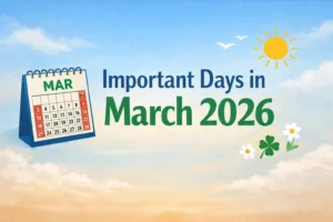 Important Days In March 2026