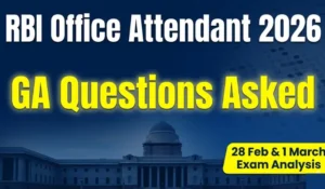 GA Questions Asked In RBI Office Attendant Exam 2026