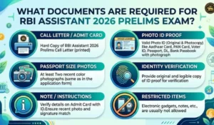 What Documents Are Required for RBI Assistant 2026 Prelims Exam