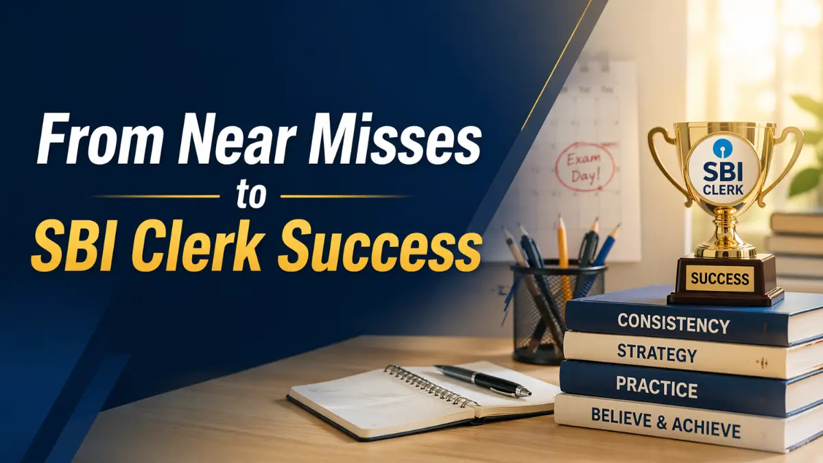 Journey of Prateek Goyal From Near Misses to SBI Clerk Success