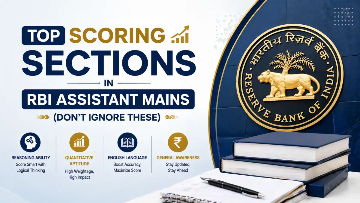 Top Scoring Sections in RBI Assistant Mains
