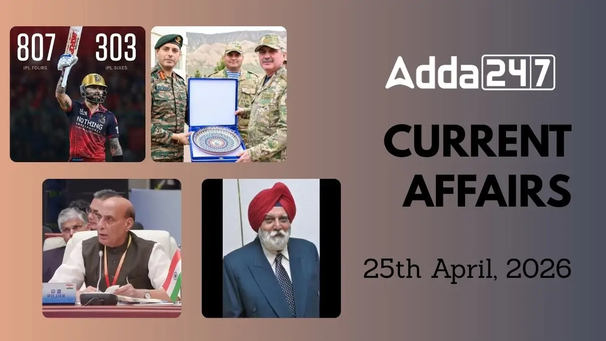Daily Current Affairs and GK Updates (25th April, 2026)