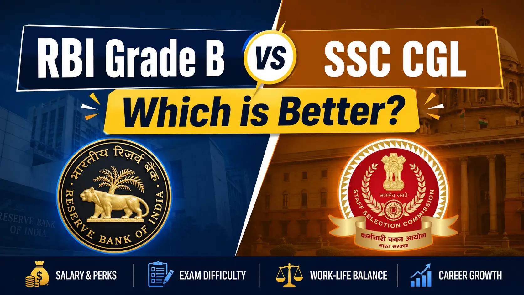 RBI Grade B vs SSC CGL, Which is Better?