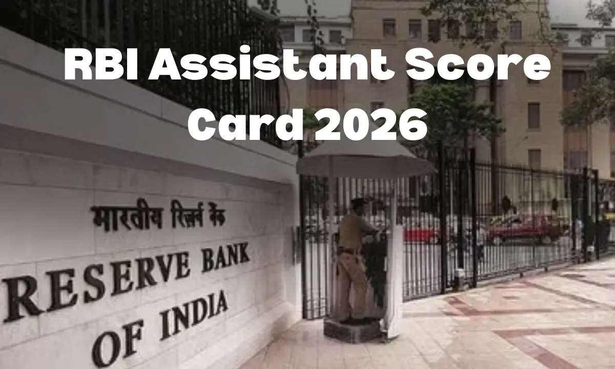 RBI Assistant Score Card 2026, Download Prelims PDF