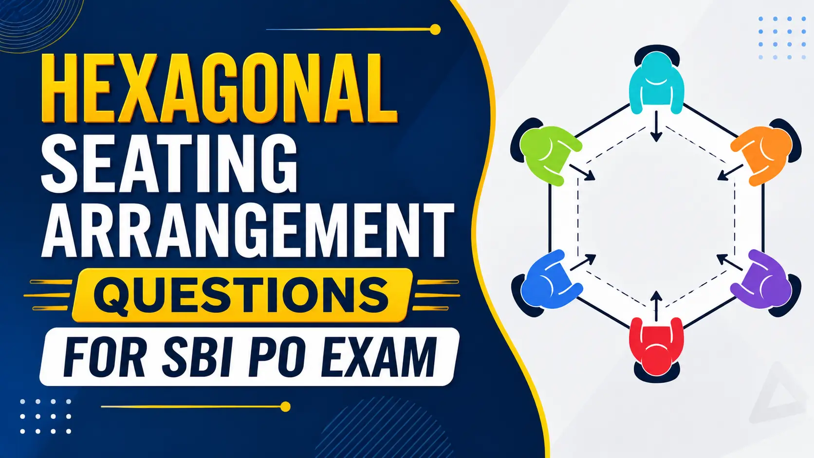Hexagonal Seating Arrangement Questions For SBI PO Exam