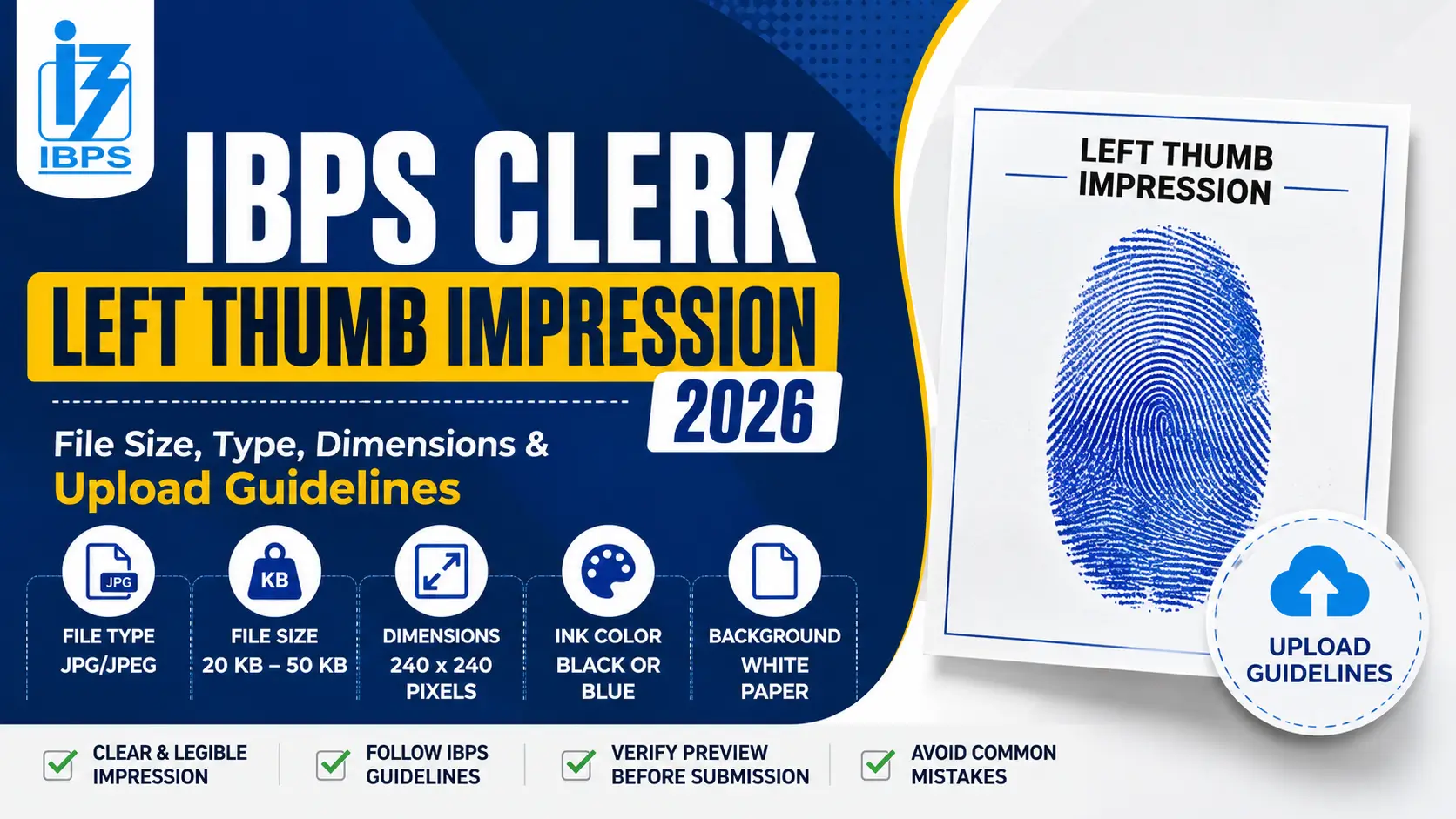 IBPS Clerk Left Thumb Impression 2026