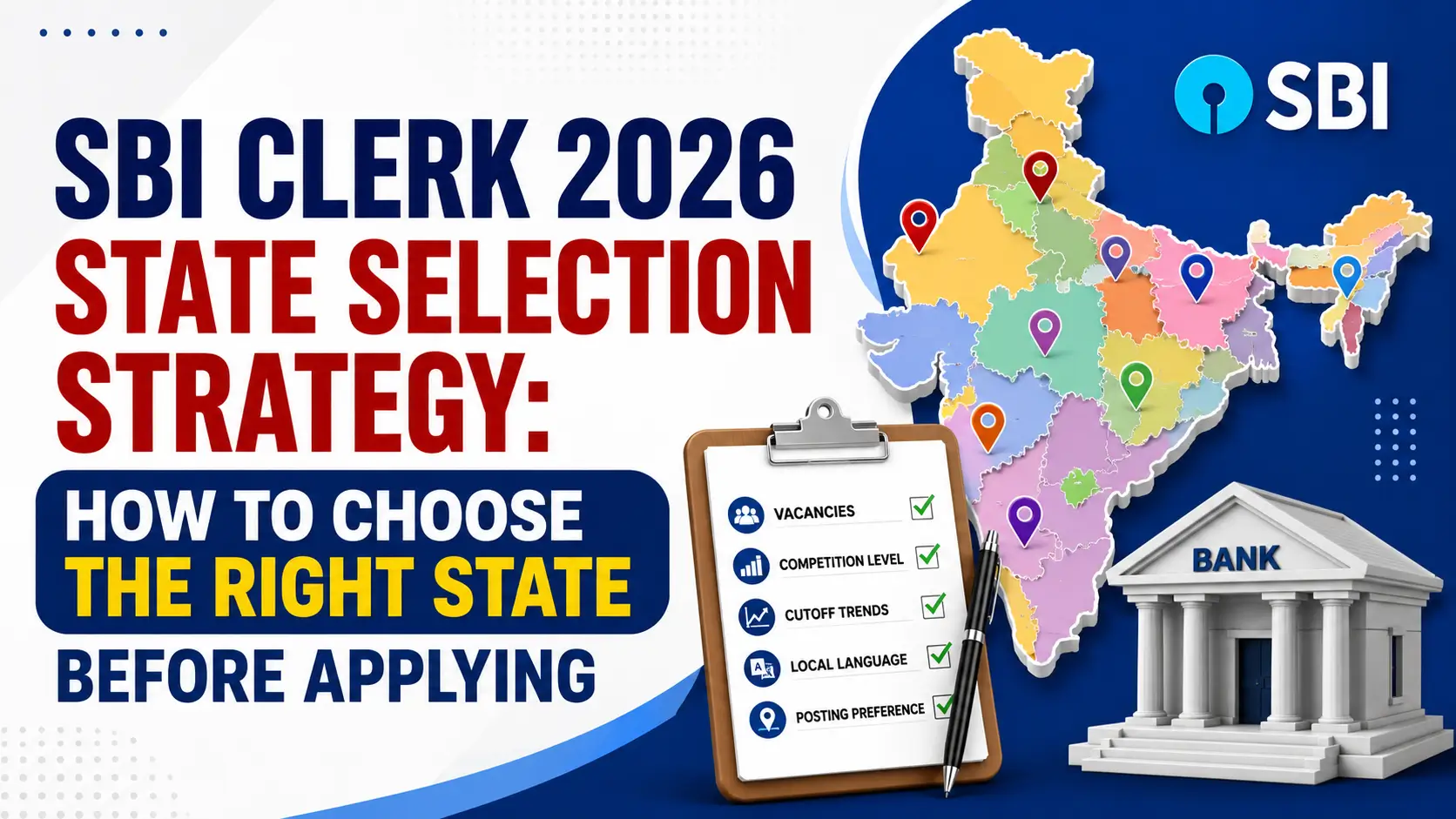 SBI Clerk 2026 State Selection Strategy