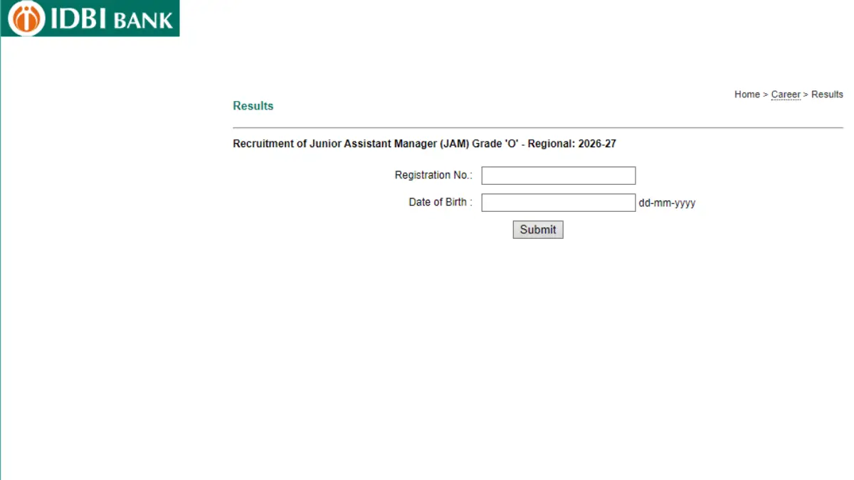 IDBI JAM Grade O Final Result 2026 Out