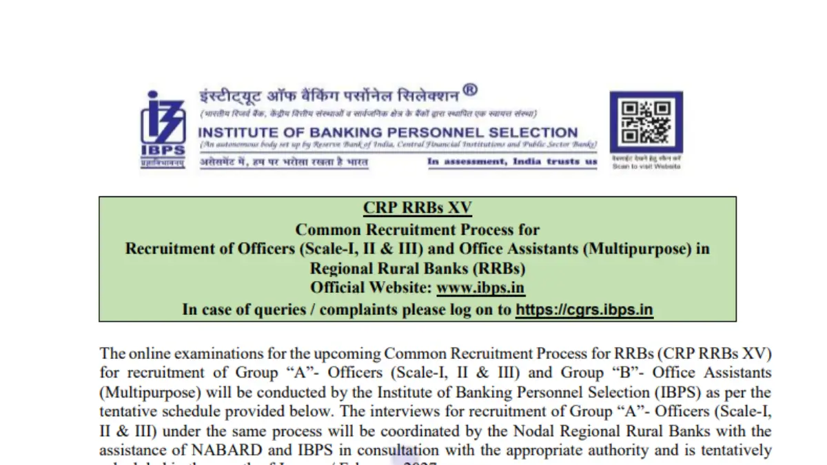 IBPS RRB Notification 2026