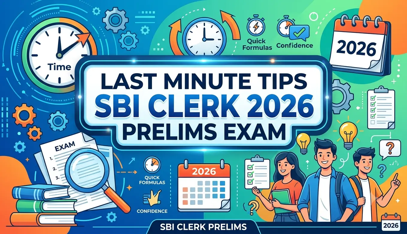 Last Minute Tips for SBI Clerk 2026 Prelims Exam