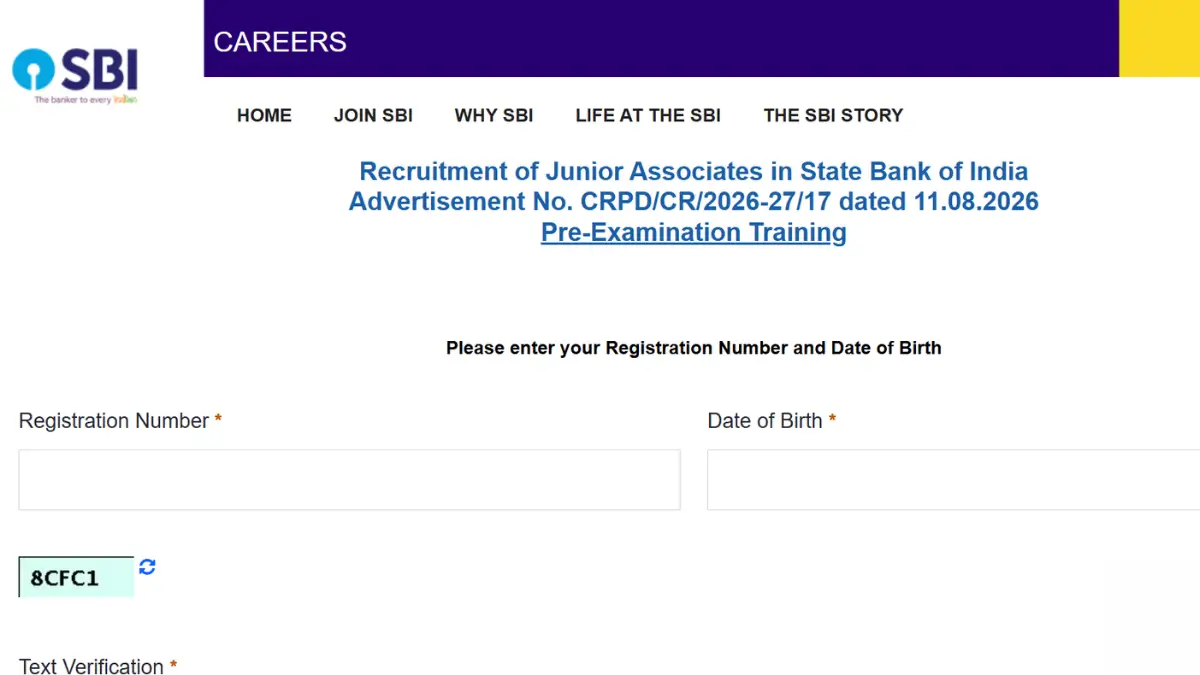 SBI Clerk JA PET Call Letter 2026 Out