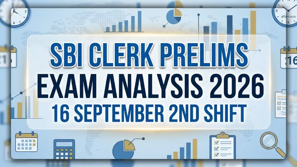 SBI Clerk Prelims Exam Analysis 2026, 16 September 2nd Shift