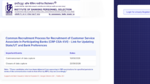IBPS Clerk 2026 Preference Form Starts