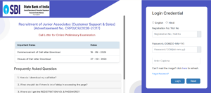 SBI Clerk Prelims Admit Card 2026 Out, Download Regular Call Letter PDF