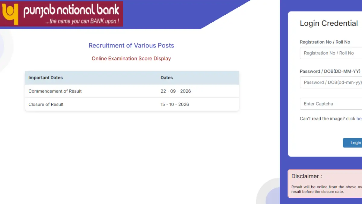 PNB SO Score Card 2026