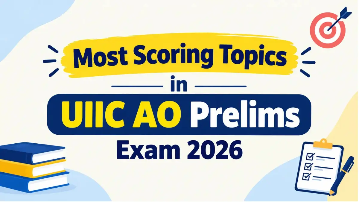 Most Scoring Topics in UIIC AO Prelims Exam 2026